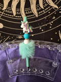 Teal fluffy unicorn