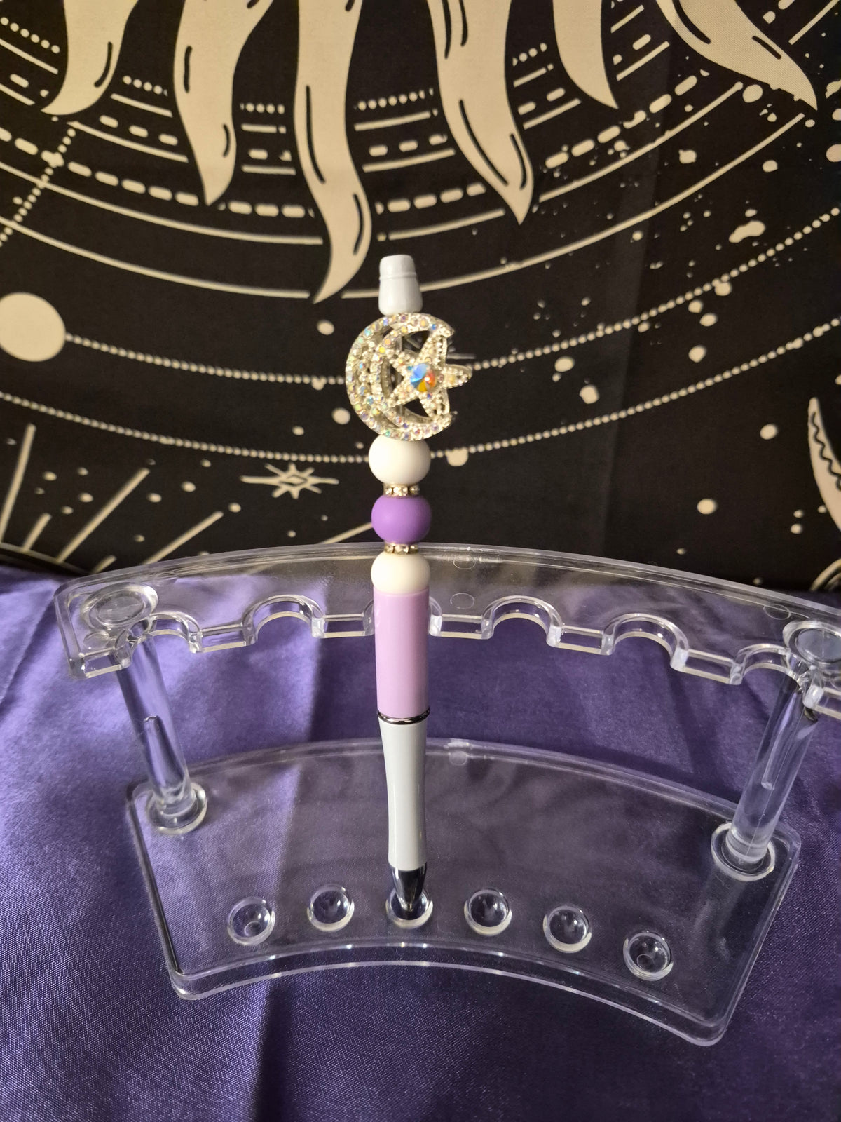 Purple star and moon